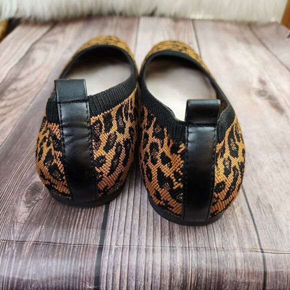 Sanctuary knit Leopard print ballet flats leather lining Sz 7.5 - Picture 6 of 12